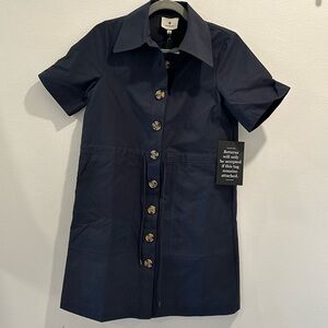 Tuckernuck Navy Drawstring Carson Dress